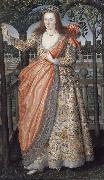 Robert Peake the Elder Portrait of a Lady of the Hampden family oil painting picture wholesale